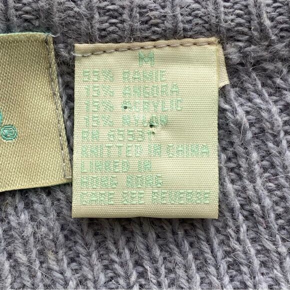 Vintage 90's Light Blue Spin Cropped Ramie Blend Stripped Sweater Size Medium - Picture 10 of 13